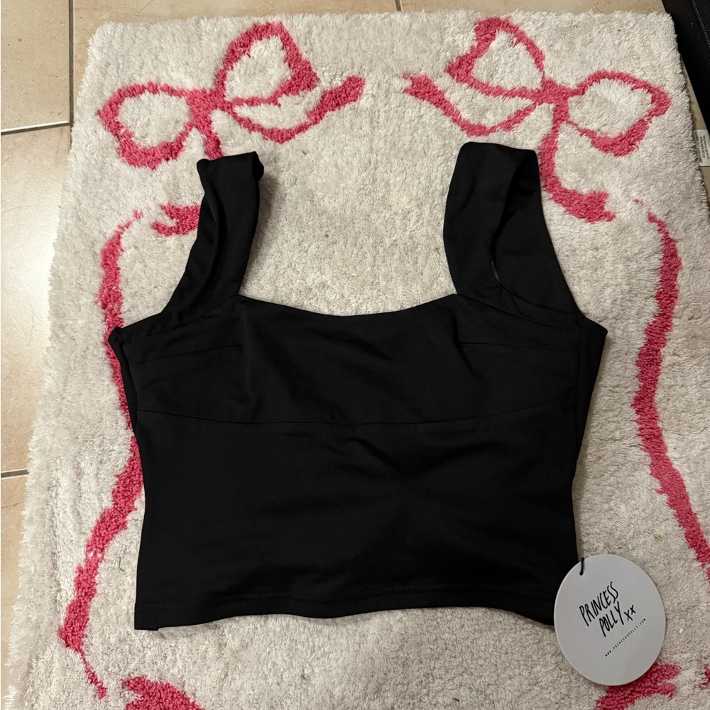 Princess Polly Black Crop Top